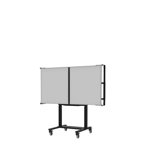 Slimline-Trolley mit Whiteboard-Bildschirmen auf beiden Seiten des geschlossenen Bildschirms