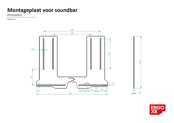 ErgoXS_TechInfo_ErgoFrame_Montageplatte fur Soundbar_EFFSOUNDZ01